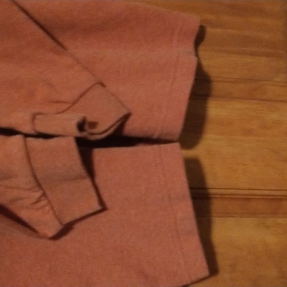 Woolrich woman's size M cotton long sleeve turtle neck top, clay heather tagless - Picture 6 of 12